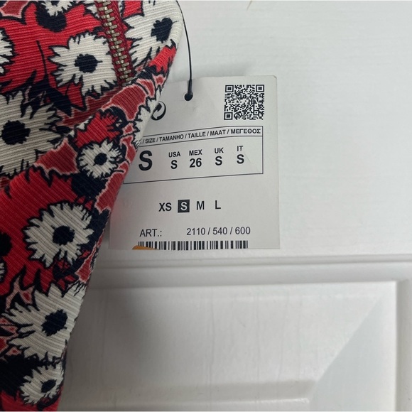 NWT Zara TRF Floral Print Pleated Shorts S - Picture 5 of 12